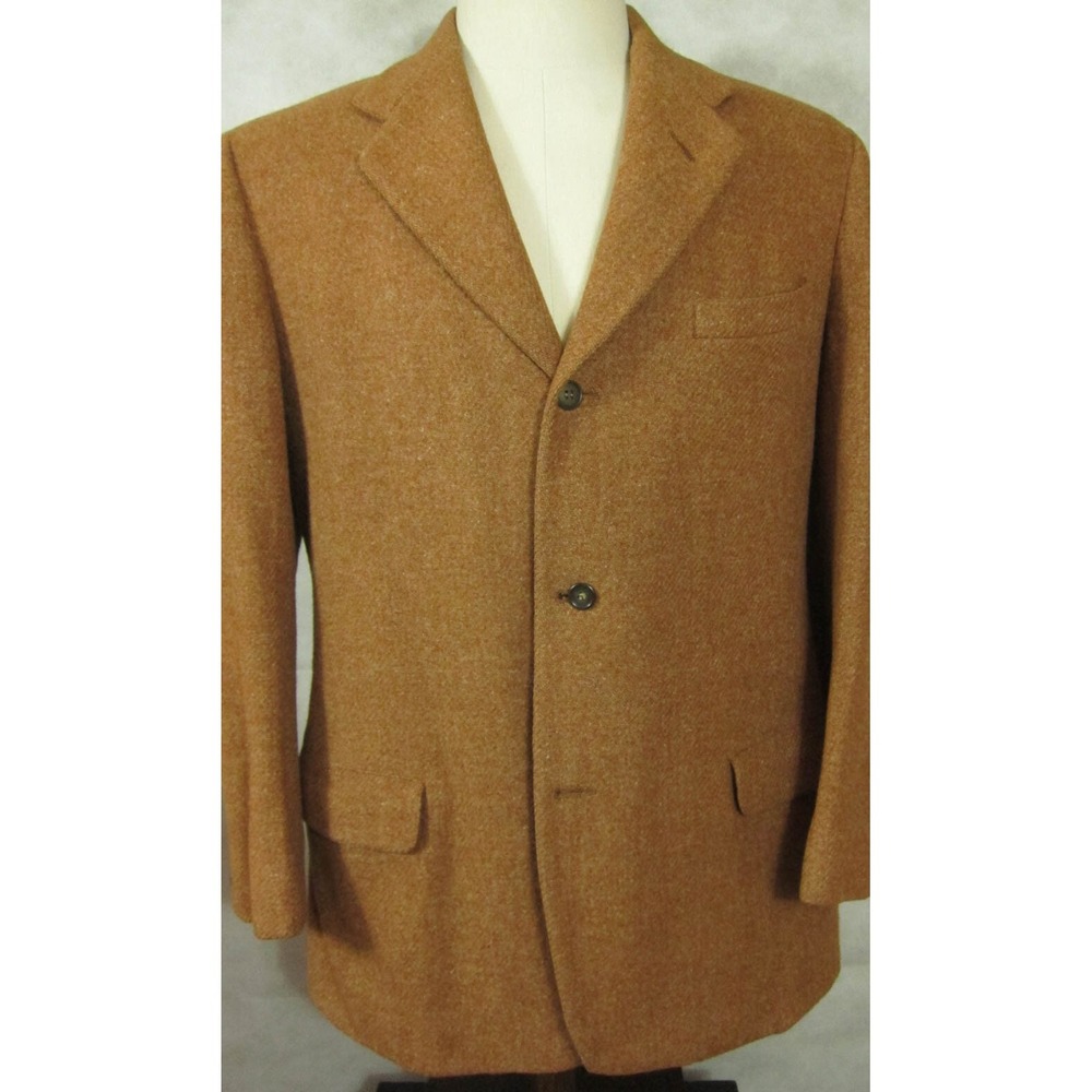 RARE Vintage 1946 Stevens-Shepherd UVA Virginia Heavy Brown Tweed Sport Coat 40R